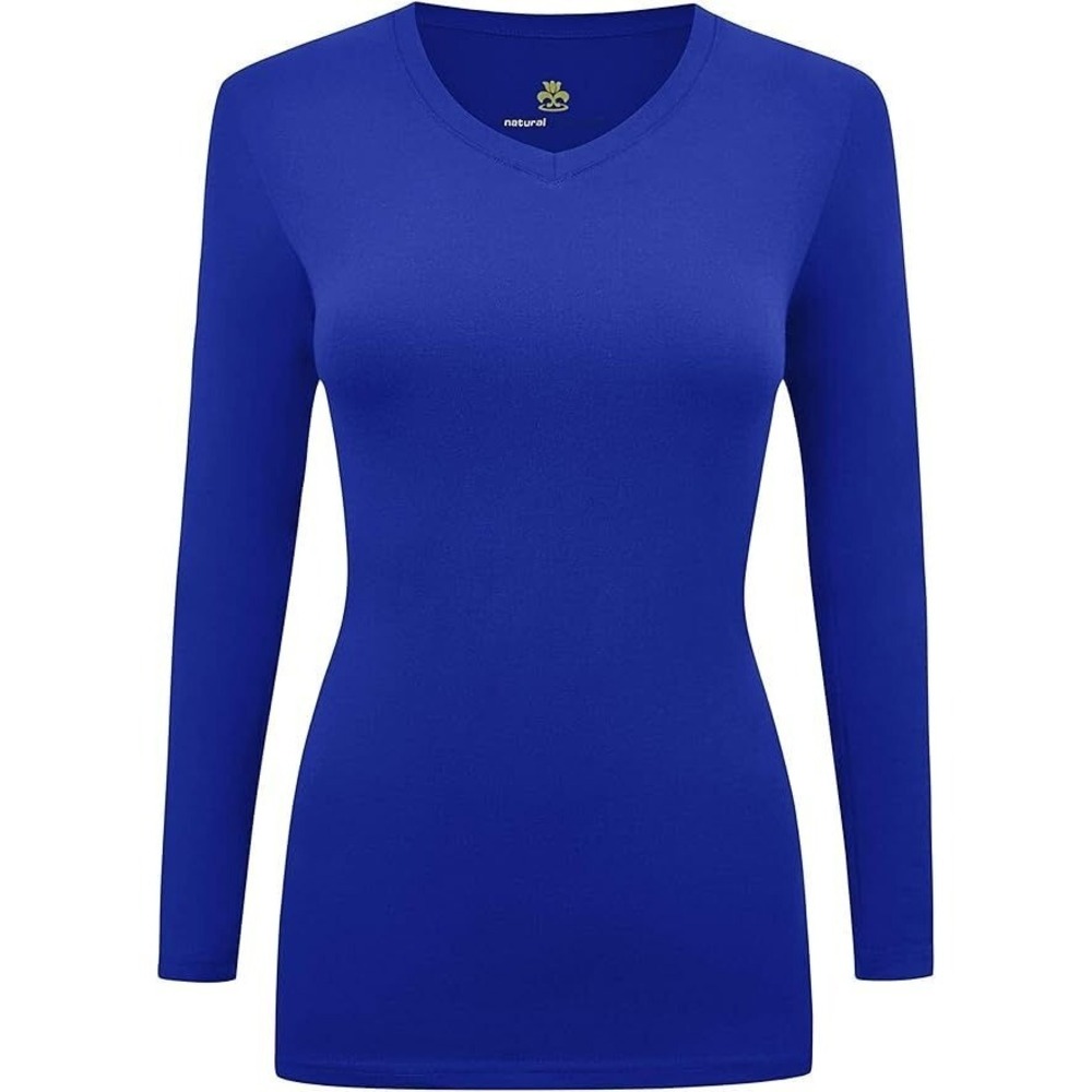 Natural Uniforms Women's Under Scrub Long Sleeve‎ Tee #7170 - Royal Blue - Small